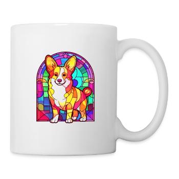 Corgi Hund Buntes Glas Bunte Karikatur Kawaii An - Tasse - Weiß - Rechts