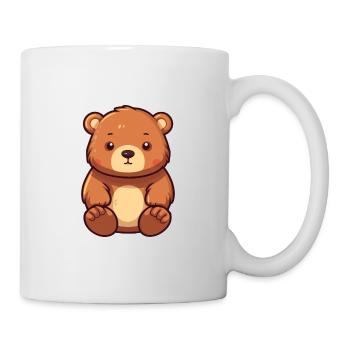 Bär niedliche Karikatur Kawaii Aquarell Tier Haustier - Tasse - Weiß - Rechts