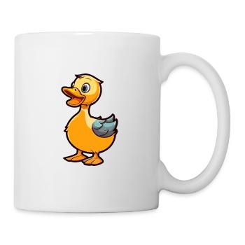 Canard mignon dessin animé kawaii aquarelle animal animal de compagnie - Mug blanc - blanc - Droite