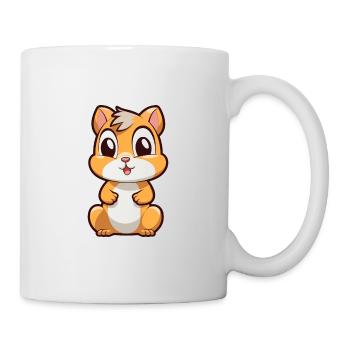 Chipmunk Cute Cartoon Kawaii Watercolor Animal Pet - Mug - white - Right