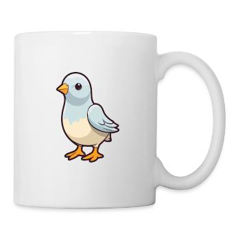 Dove Cute Cartoon Kawaii Watercolor Animal Pet - Mug - white - Right