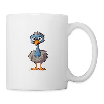 Emu Cute Cartoon Kawaii Watercolor Animal Pet - Mug - white - Right