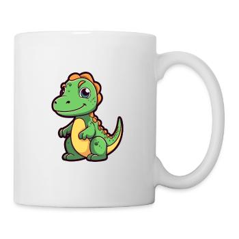 Dinosaur Cute Cartoon Kawaii Watercolor Animal Pet - Mug - white - Right