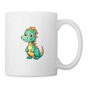 Dragon Mignon Dessin Animé Kawaii Aquarelle Animal De Compagnie - Mug blanc - blanc - Droite