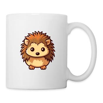Igel Niedliche Karikatur Kawaii Aquarell Tier Haustier - Tasse - Weiß - Rechts