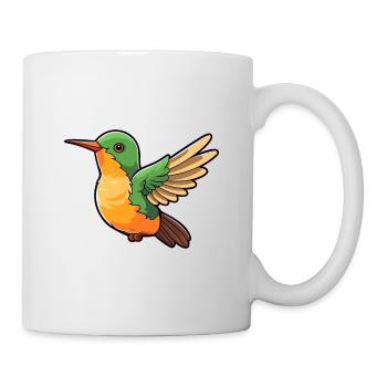 Colibri mignon dessin animé kawaii aquarelle Animal - Mug blanc - blanc - Droite