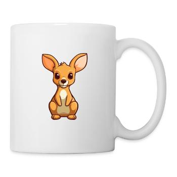 Kangaroo Cute Cartoon Kawaii Watercolor Animal Pet - Mug - white - Right