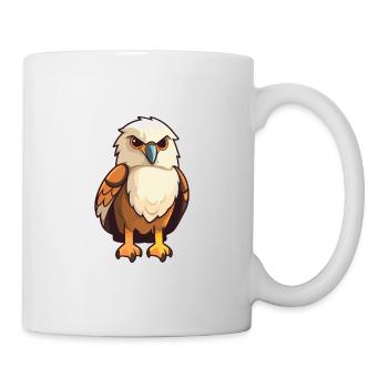 Hawk Cute Cartoon Kawaii Watercolor Animal Pet - Mug - white - Right