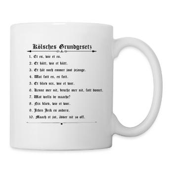 Kölsches Grundgesetz - Tasse - Weiß - Rechts