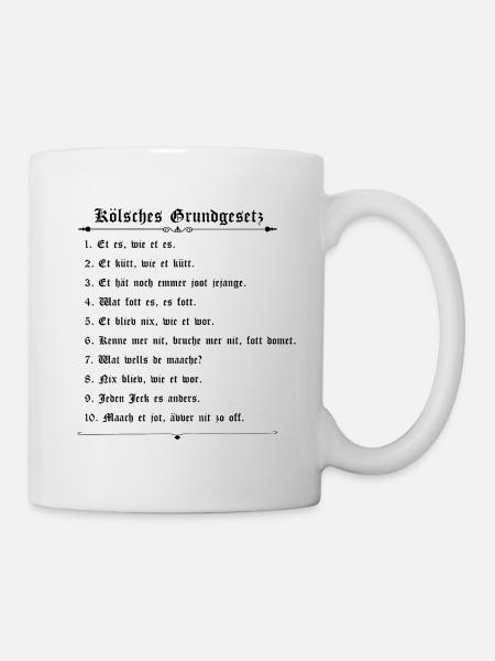 Kölsches Grundgesetz - Tasse - Weiß