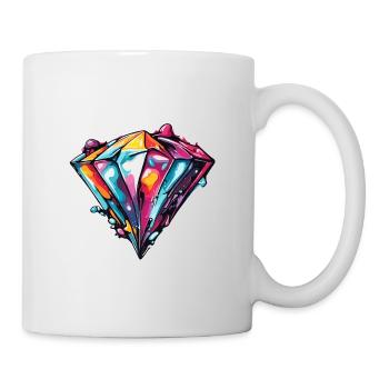 Diamant / Kristall / Brillanz / Stein / Edel - Tasse - Weiß - Rechts