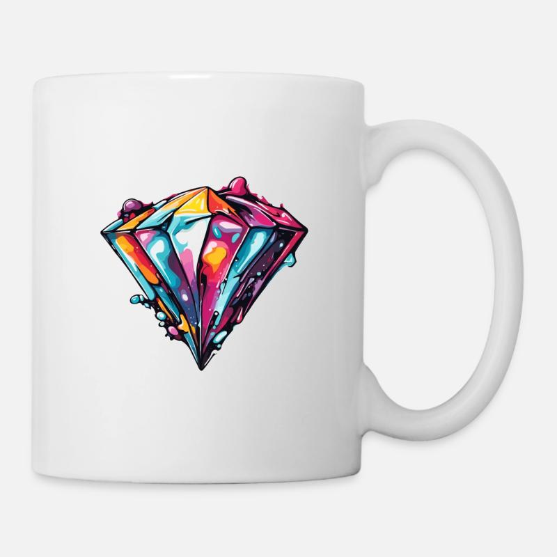 Diamant / Kristall / Brillanz / Stein / Edel - Tasse - Weiß
