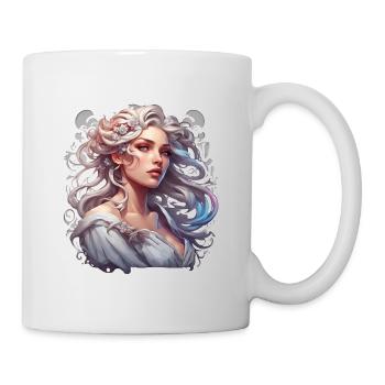 Femme / Dame / Blonde / Jolie / Féminine / Féminine - Mug blanc - blanc - Droite
