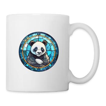 Panda Buntglas Bunte Karikatur Kawaii Tier - Tasse - Weiß - Rechts