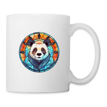 Panda Buntglas Bunte Karikatur Kawaii Tier - Tasse - Weiß - Rechts