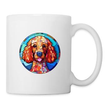 Pudel Hund Bunte Karikatur Kawaii A - Tasse - Weiß - Rechts