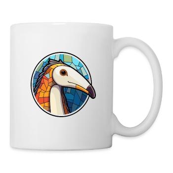 Fourmilier Vitrail Coloré Dessin animé Kawaii Ani - Mug blanc - blanc - Droite