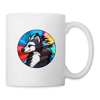 Stinktierglas bunte Karikatur Kawaii Tier - Tasse - Weiß - Rechts