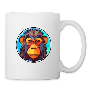 Pavian Bunte Karikatur Kawaii Anima - Tasse - Weiß - Rechts