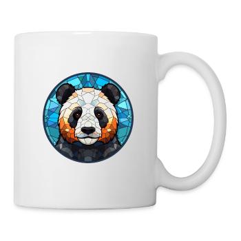 Panda Buntglas Bunte Karikatur Kawaii Tier - Tasse - Weiß - Rechts