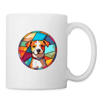 Hund Bunte Karikatur Kawaii Tier - Tasse - Weiß - Rechts