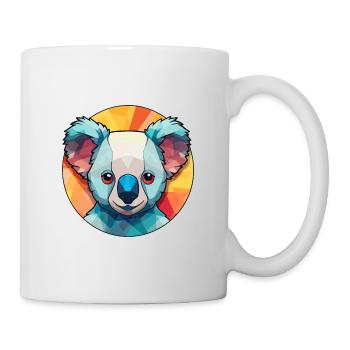 Koala vitrail coloré dessin animé Kawaii Animal - Mug blanc - blanc - Droite