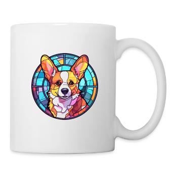 Corgi Hund Buntes Glas Bunte Karikatur Kawaii An - Tasse - Weiß - Rechts