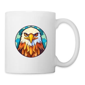 Falke Buntglas Bunte Karikatur Kawaii Anima - Tasse - Weiß - Rechts