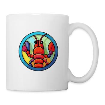 Craw Buntes Buntes Cartoon-Kawaii-Tier - Tasse - Weiß - Rechts