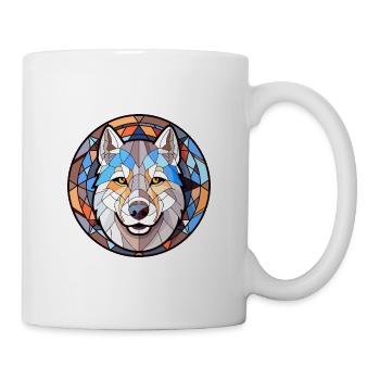 Husky Hund Buntes Glas Bunte Karikatur Kawaii An - Tasse - Weiß - Rechts