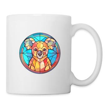 Koala Buntglas Bunte Karikatur Kawaii Tier - Tasse - Weiß - Rechts
