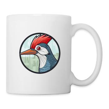Specht Buntes Glas Bunte Karikatur Kawaii A - Tasse - Weiß - Rechts