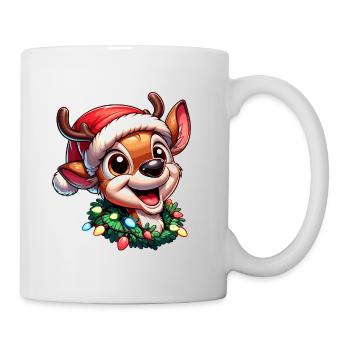 Festliche Fröhliche Rentiere - Weihnachtszauber - Tasse - Weiß - Rechts