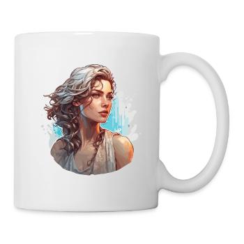 Femme / Dame / Blonde / Jolie / Féminine / Féminine - Mug blanc - blanc - Droite