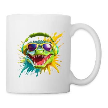 Krokodil Funky - Tasse - Weiß - Rechts