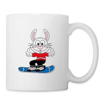 SCHNEEHASE - SNOWBOARD - TIERISCH GUT - Tasse - Weiß - Rechts