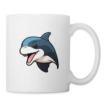 Orca Cute Happy Kawaii Cartoon Clipart Animal - Mug - white - Right