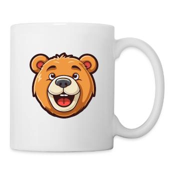 Bär Niedlich Glücklich Kawaii Cartoon Clipart Tier - Tasse - Weiß - Rechts