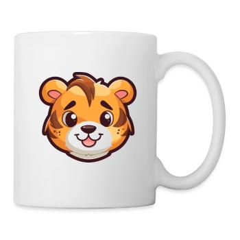 Tiger Niedlich Glücklich Kawaii Cartoon Clipart Tier - Tasse - Weiß - Rechts