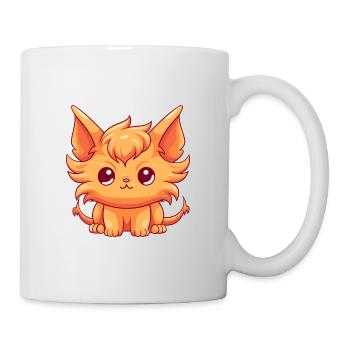 Manticore Mignon Heureux Kawaii Cartoon Clipart Animal - Mug blanc - blanc - Droite