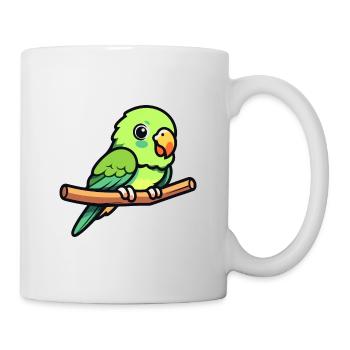 Papagei Niedlich Glücklich Kawaii Cartoon Clipart Tier - Tasse - Weiß - Rechts