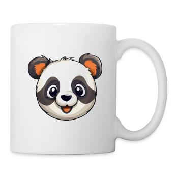 Panda Mignon Heureux Kawaii Cartoon Clipart Animal - Mug blanc - blanc - Droite