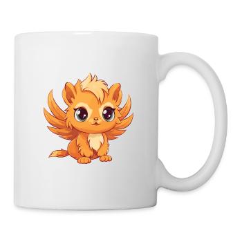 Griffin Mignon Heureux Kawaii Cartoon Clipart Animal - Mug blanc - blanc - Droite