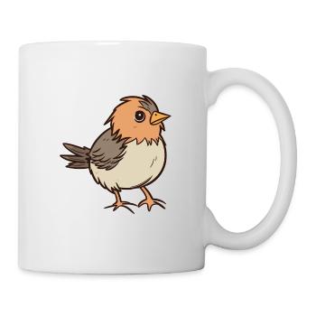 Spatz Niedlich Glücklich Kawaii Cartoon Clipart Tier - Tasse - Weiß - Rechts
