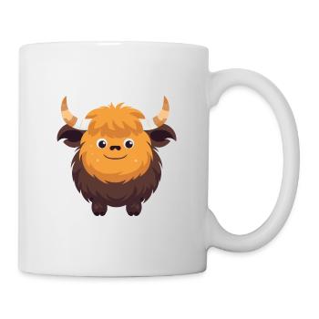 Yak Cute Happy Kawaii Cartoon Clipart Animal - Mug - white - Right