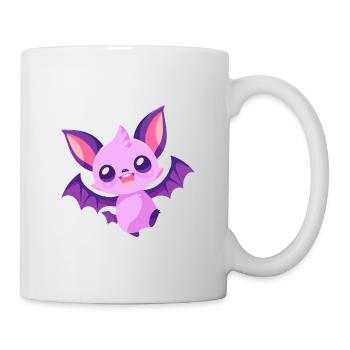Fledermaus niedlich glücklich kawaii cartoon clipart tier - Tasse - Weiß - Rechts