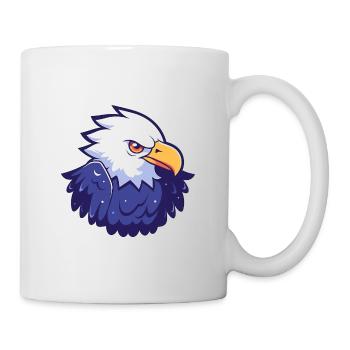 Eagle Cute Happy Kawaii Cartoon Clipart Animal - Mug - white - Right
