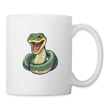 Anaconda Cute Happy Kawaii Cartoon Clipart Animal - Mug - white - Right