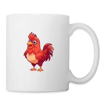 Hahn Niedlich Glücklich Kawaii Cartoon Clipart Tier - Tasse - Weiß - Rechts