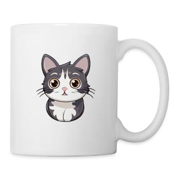 Amerikanische Drahthaarkatze Niedlich Glücklich Kawaii Cartoon Cl - Tasse - Weiß - Rechts